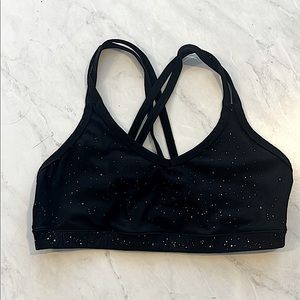 Beyond Yoga Black Shimmer Sports Bra